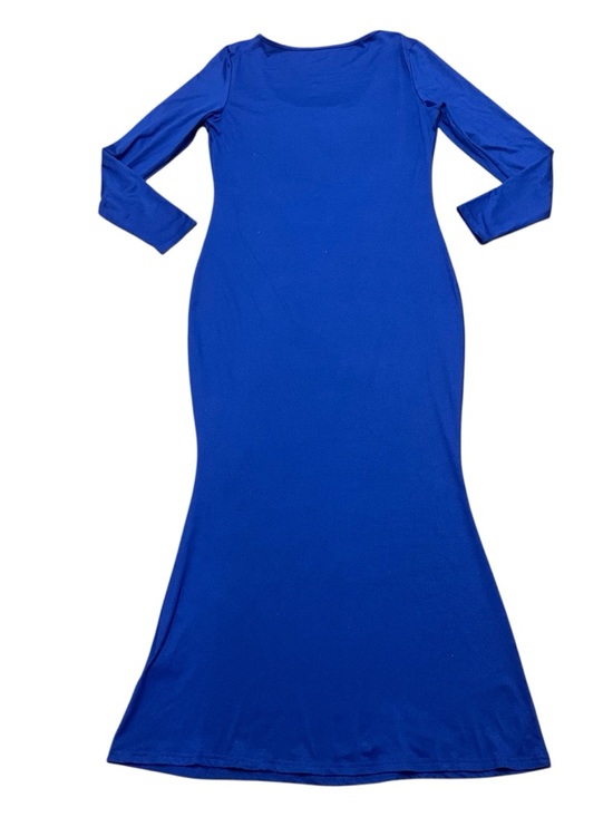 SHEIN Dresses & Skirts - Women's blue gown Long dress Sz L Long Sleeve styled mermaid evening Shein
